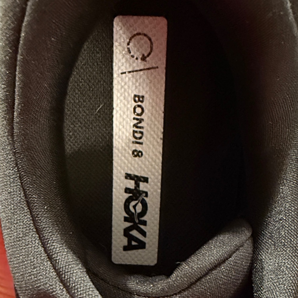 Hoka Bondi 8 Men's Running Shoes Black/Black Size 9.5D | NWOT - Picture 2 of 6